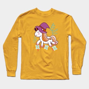 Cute Unicorn Animals Flower Long Sleeve T-Shirt